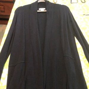 Calvin Klein Sweater Coat/ Cardigan XS Blk Duster